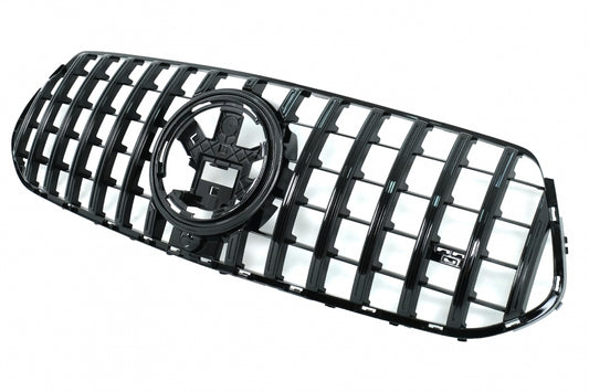 Front Central Grille GT-R Panamericana All Black for Mercedes GLE W167 V167 C167 (2019–06.2023)