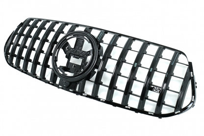 Front Central Grille GT-R Panamericana All Black for Mercedes GLE W167 V167 C167 (2019–06.2023)