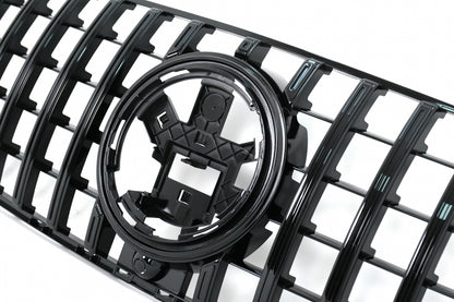Front Central Grille GT-R Panamericana All Black for Mercedes GLE W167 V167 C167 (2019–06.2023)
