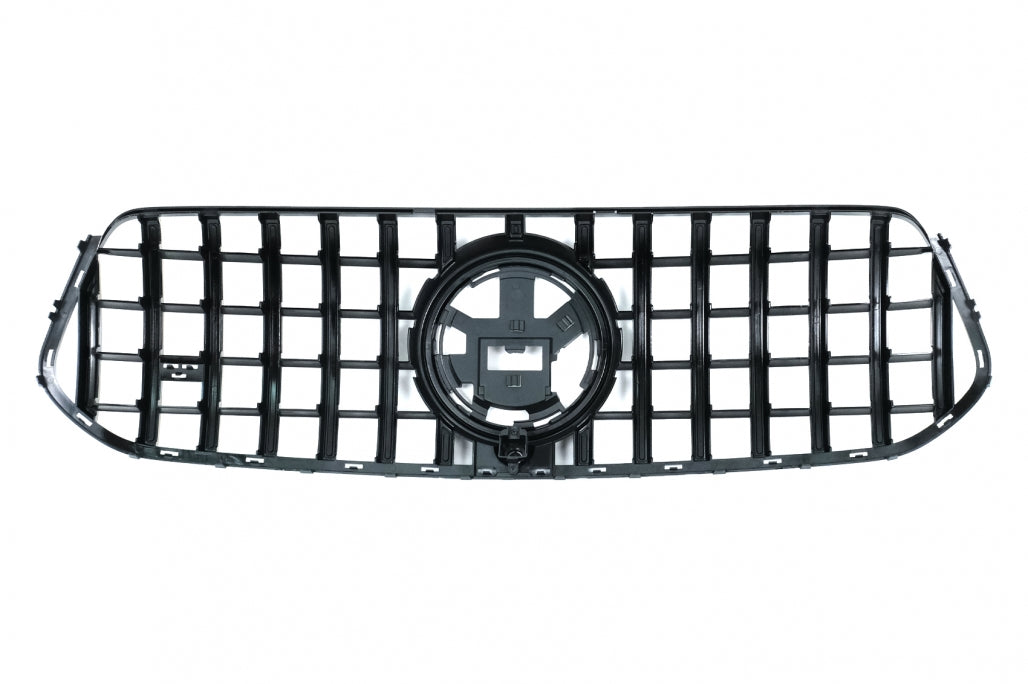 Front Central Grille GT-R Panamericana All Black for Mercedes GLE W167 V167 C167 (2019–06.2023)