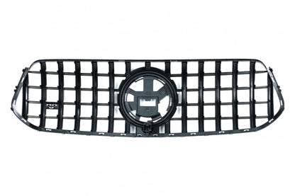 Front Central Grille GT-R Panamericana All Black for Mercedes GLE W167 V167 C167 (2019–06.2023)