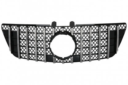 Front Central Grille GT-R Panamericana Black Chrome for Mercedes ML W164 Facelift (2008–2011)