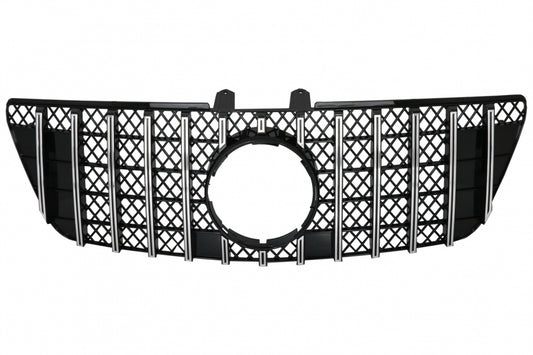 Front Central Grille GT-R Panamericana Black Chrome for Mercedes ML W164 Facelift (2008–2011)