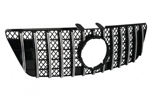 Front Central Grille GT-R Panamericana Black Chrome for Mercedes ML W164 Facelift (2008–2011)