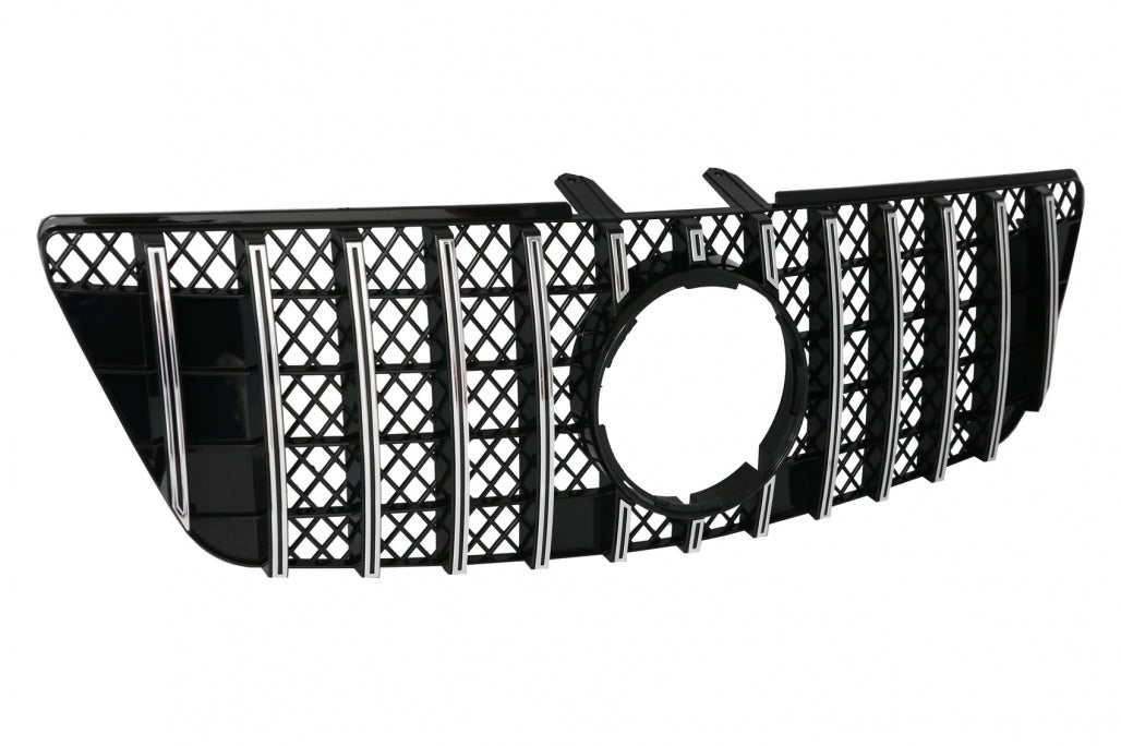 Front Central Grille GT-R Panamericana Black Chrome for Mercedes ML W164 Facelift (2008–2011)