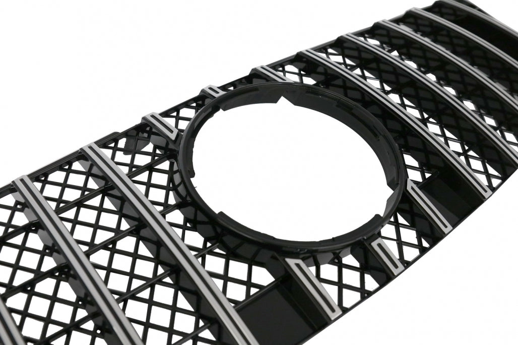 Front Central Grille GT-R Panamericana Black Chrome for Mercedes ML W164 Facelift (2008–2011)