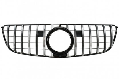 Front Central Grille GTR Design Black Chrome for Mercedes GLS X166 Facelift (2016–2018)