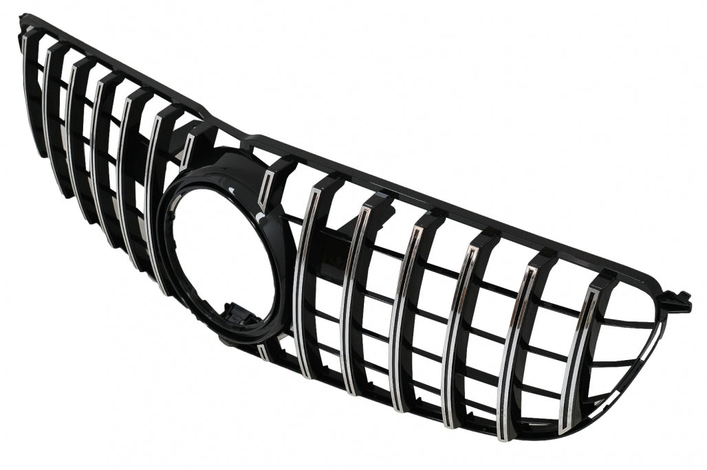 Front Central Grille GTR Design Black Chrome for Mercedes GLS X166 Facelift (2016–2018)