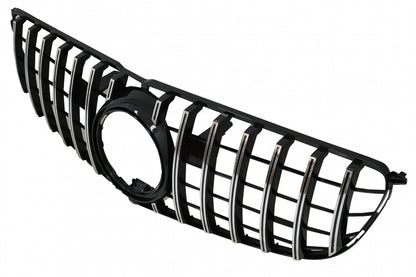 Front Central Grille GTR Design Black Chrome for Mercedes GLS X166 Facelift (2016–2018)