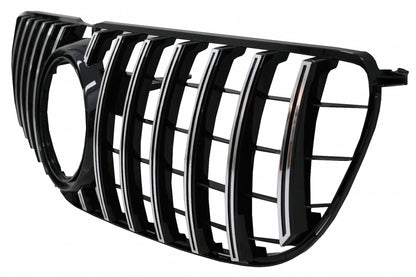 Front Central Grille GTR Design Black Chrome for Mercedes GLS X166 Facelift (2016–2018)