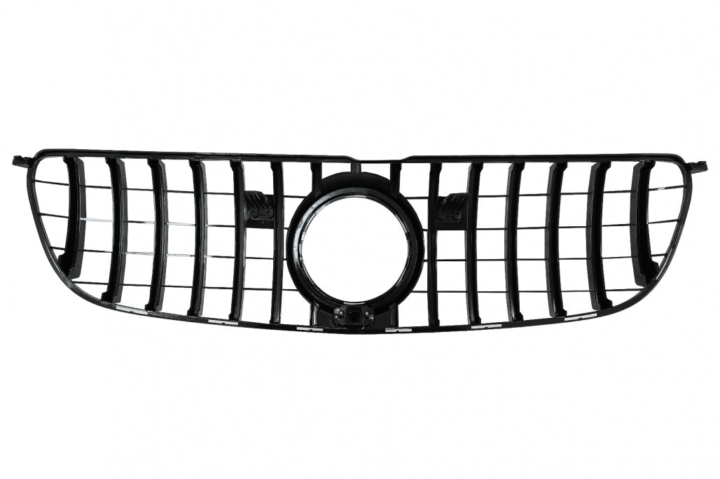 Front Central Grille GTR Design Black Chrome for Mercedes GLS X166 Facelift (2016–2018)