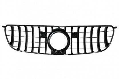 Front Central Grille GTR Design Black Chrome for Mercedes GLS X166 Facelift (2016–2018)