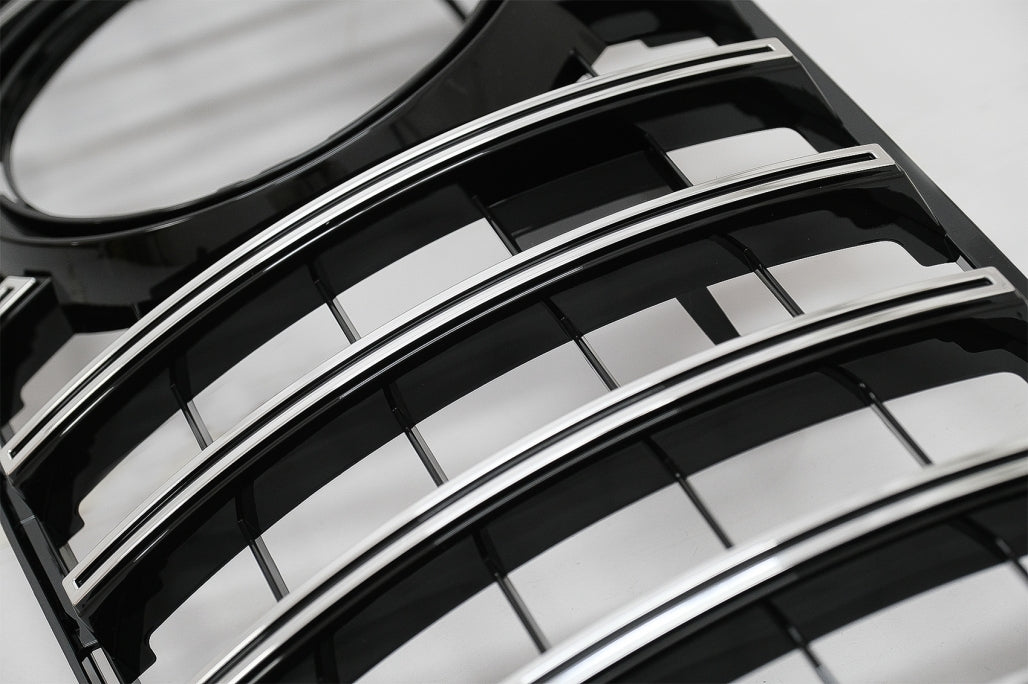 Front Central Grille GTR Design Black Chrome for Mercedes GLS X166 Facelift (2016–2018)