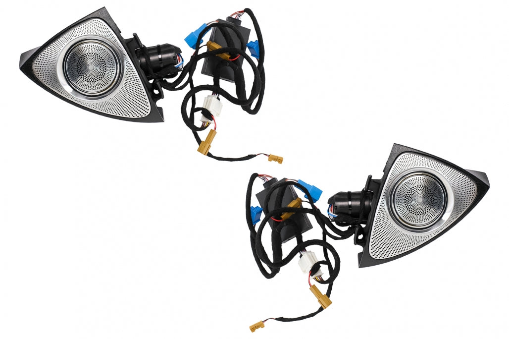 Front Door Rotary Tweeters with 3 Color LED for Mercedes C-Class W205 C205 S205 (2014–2018)