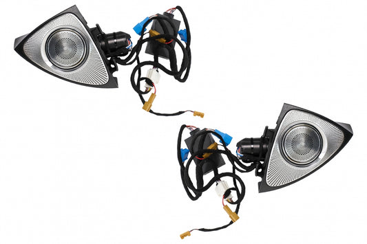 Front Door Rotary Tweeters with 3 Color LED for Mercedes C-Class W205 C205 S205 (2014–2018)