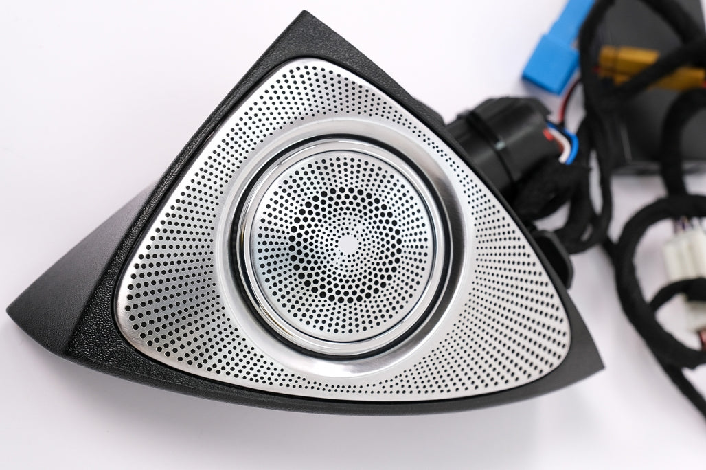 Front Door Rotary Tweeters with 3 Color LED for Mercedes C-Class W205 C205 S205 (2014–2018)