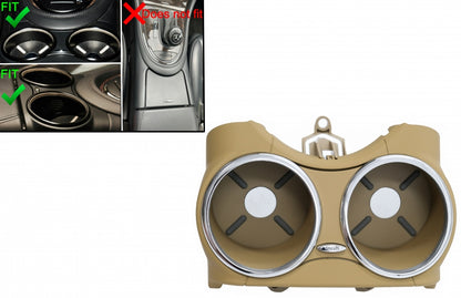 Front Dual Cup Holder Beige for Mercedes CLS W219 (2003–2010)