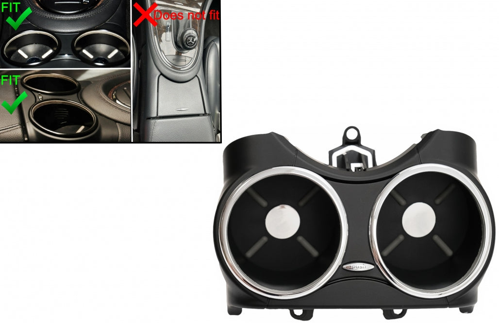 Front Dual Cup Holder Black for Mercedes CLS W219 (2003–2010)