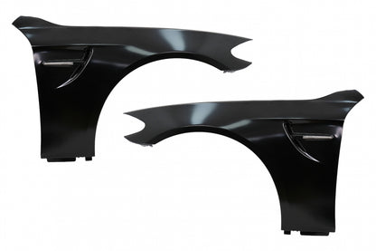 Front Fenders M4 Style with LED Vents for BMW 5 Series F10 F11 G30 Conversion (2010–2017)