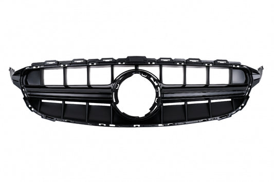 Front Grille Black for Mercedes C-Class W205 S205 C205 A205 Facelift without Camera (2018–2020)