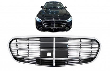 Front Grille Chrome Black for Mercedes S-Class W223 Limousine (2020-up)