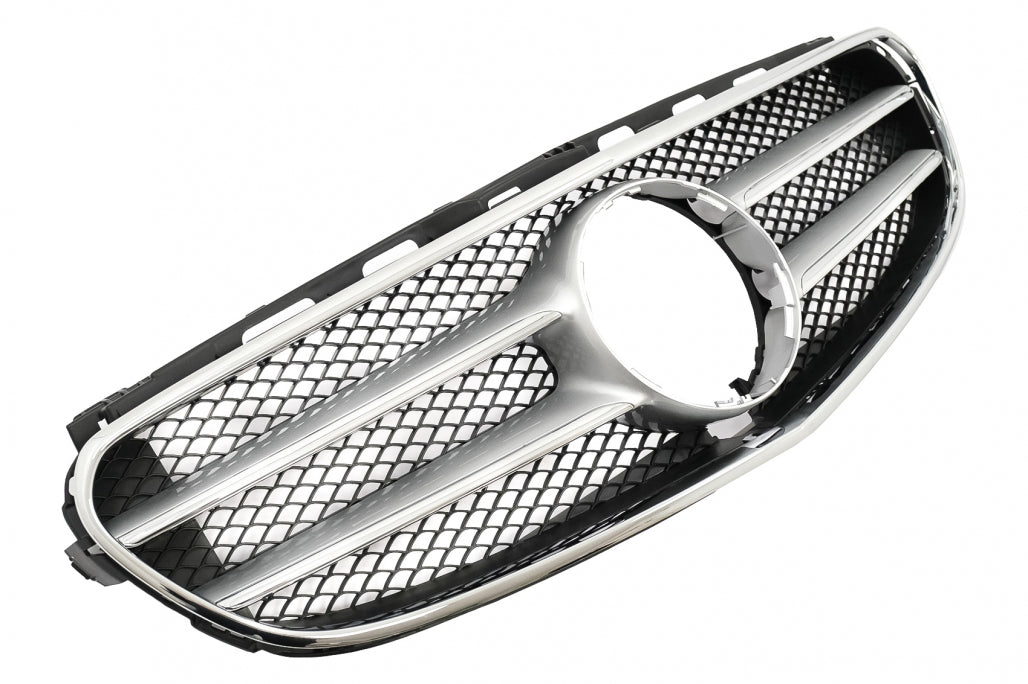 Front Grille Chrome Design with 360 Camera Support for Mercedes E-Class W212 S212 Facelift (2013–2016)