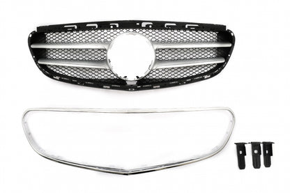 Front Grille Chrome Design with 360 Camera Support for Mercedes E-Class W212 S212 Facelift (2013–2016)