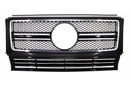 Front Grille G65 Design Piano Black Chrome for Mercedes G-Class W463 (1990–2012)