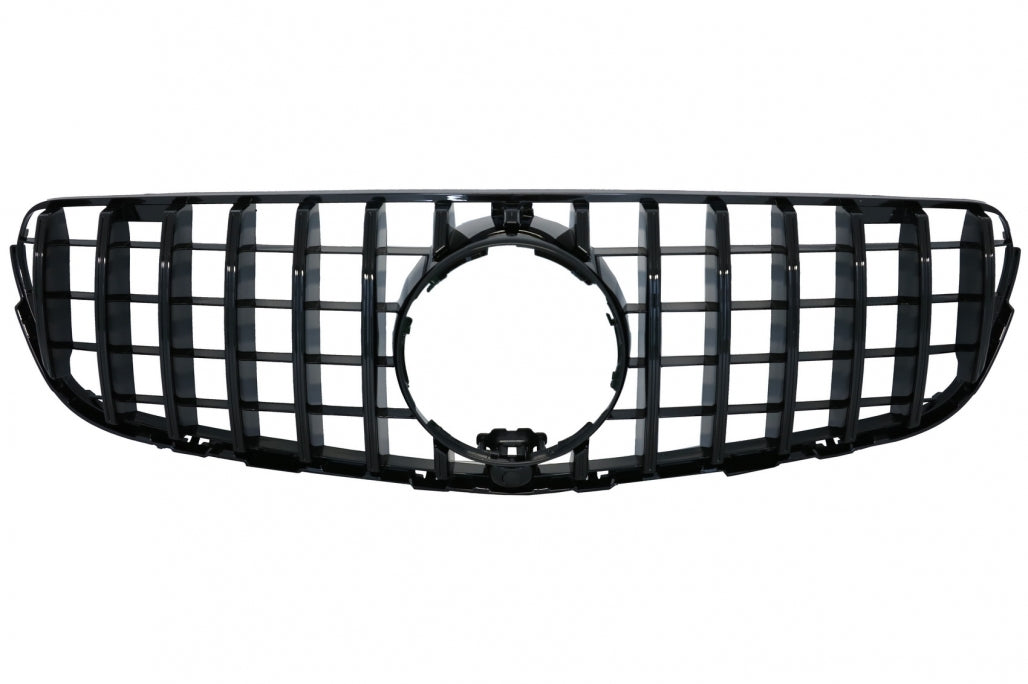Front Grille GT-R Panamericana All Black Design for Mercedes GLC X253 C253 (2015–2018)