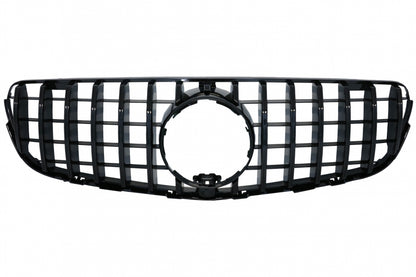 Front Grille GT-R Panamericana All Black Design for Mercedes GLC X253 C253 (2015–2018)