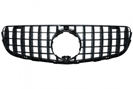 Front Grille GT-R Panamericana All Black Design for Mercedes GLC X253 C253 (2015–2018)