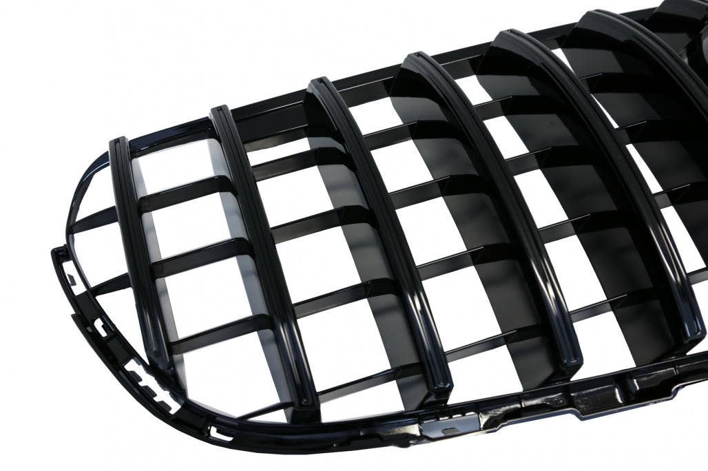 Front Grille GT-R Panamericana All Black Design for Mercedes GLC X253 C253 (2015–2018)