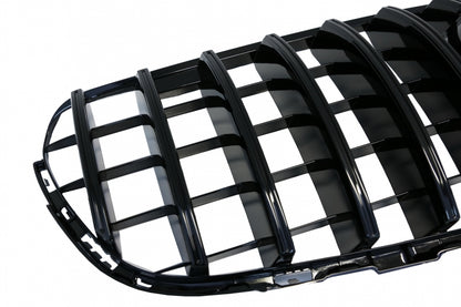 Front Grille GT-R Panamericana All Black Design for Mercedes GLC X253 C253 (2015–2018)