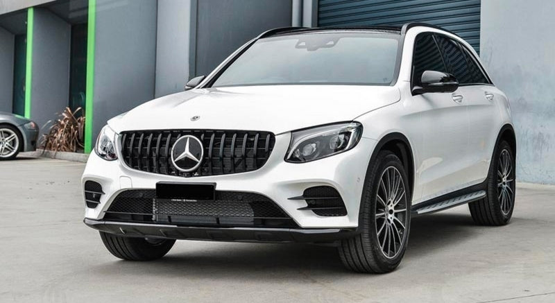 Front Grille GT-R Panamericana All Black Design for Mercedes GLC X253 C253 (2015–2018)