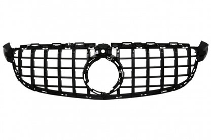Front Grille GT-R Panamericana All Black for Mercedes C63 W205 S205 C205 A205 Facelift (2018–2020) with 360 Camera