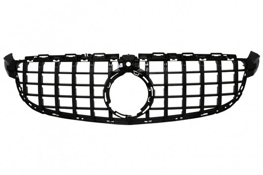 Front Grille GT-R Panamericana All Black for Mercedes C63 W205 S205 C205 A205 Facelift (2018–2020) with 360 Camera