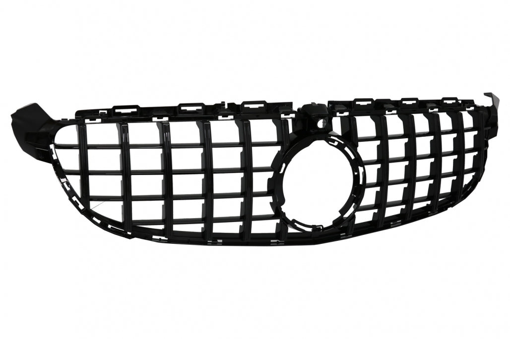 Front Grille GT-R Panamericana All Black for Mercedes C63 W205 S205 C205 A205 Facelift (2018–2020) with 360 Camera
