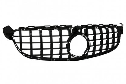 Front Grille GT-R Panamericana All Black for Mercedes C63 W205 S205 C205 A205 Facelift (2018–2020) with 360 Camera