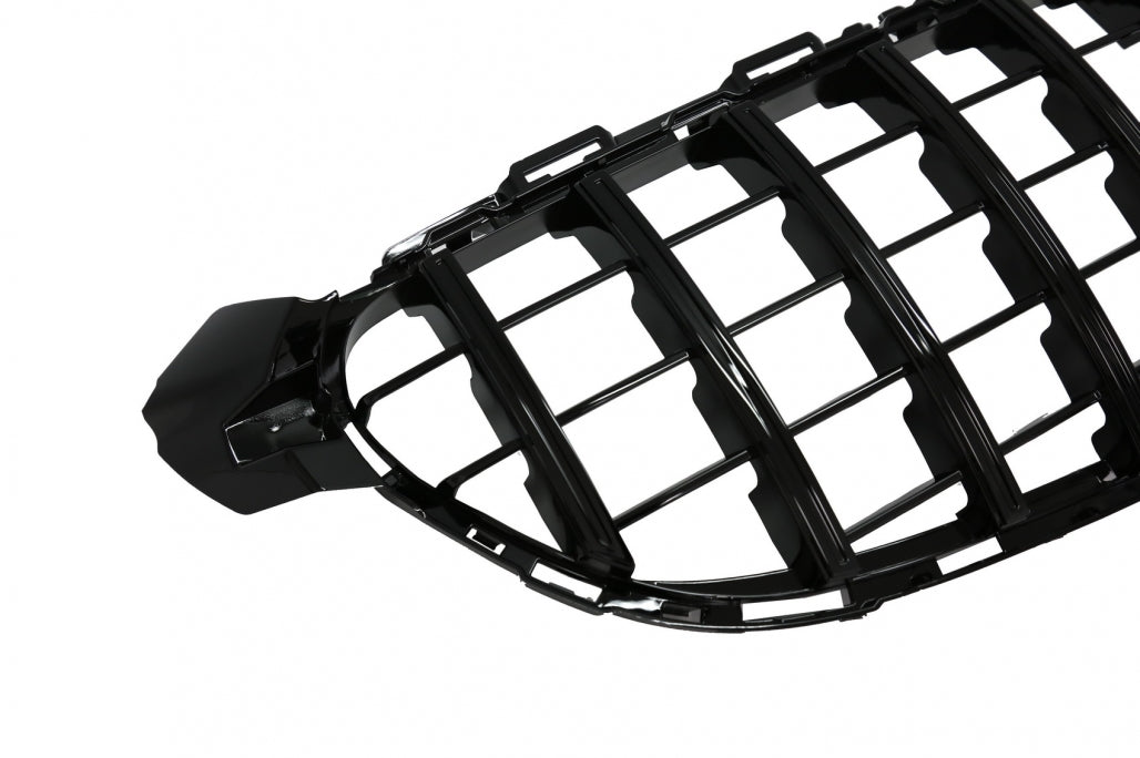 Front Grille GT-R Panamericana All Black for Mercedes C63 W205 S205 C205 A205 Facelift (2018–2020) with 360 Camera