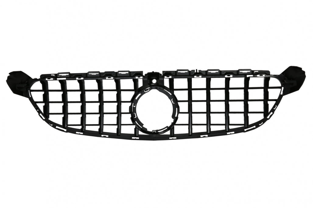 Front Grille GT-R Panamericana All Black for Mercedes C63 W205 S205 C205 A205 Facelift (2018–2020) with 360 Camera