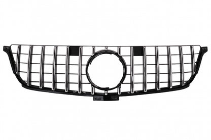 Front Grille GT-R Panamericana Black Chrome for Mercedes ML-Class W166 (2012–2014)