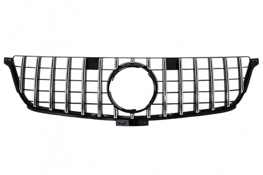 Front Grille GT-R Panamericana Black Chrome for Mercedes ML-Class W166 (2012–2014)