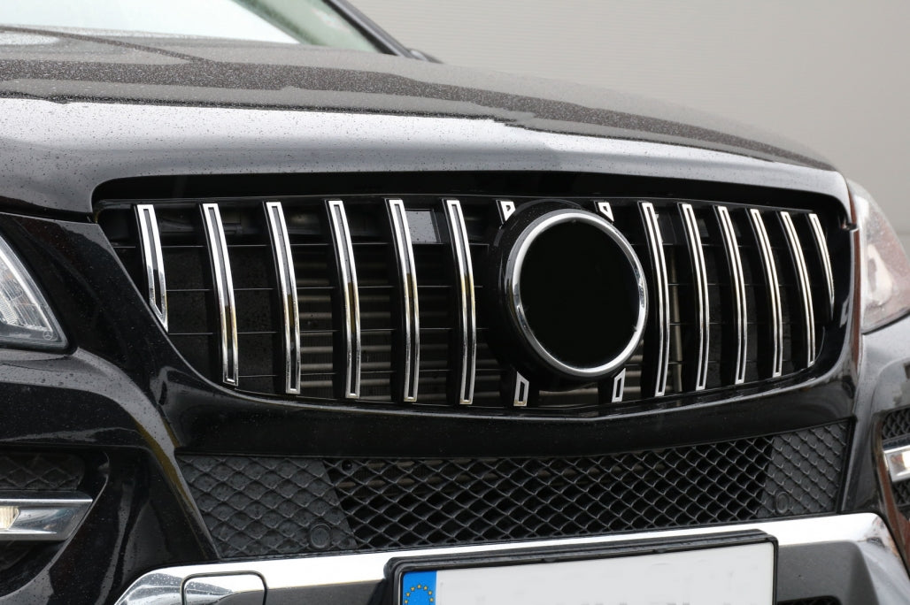 Front Grille GT-R Panamericana Black Chrome for Mercedes ML-Class W166 (2012–2014)