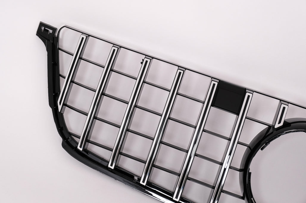 Front Grille GT-R Panamericana Black Chrome for Mercedes ML-Class W166 (2012–2014)