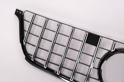 Front Grille GT-R Panamericana Black Chrome for Mercedes ML-Class W166 (2012–2014)