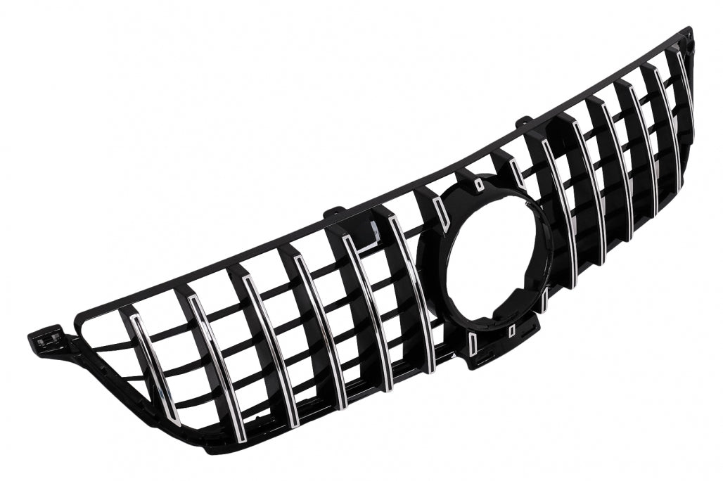 Front Grille GT-R Panamericana Black Chrome for Mercedes ML-Class W166 (2012–2014)