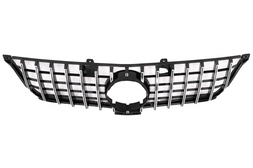 Front Grille GT-R Panamericana Black Chrome for Mercedes ML-Class W166 (2012–2014)