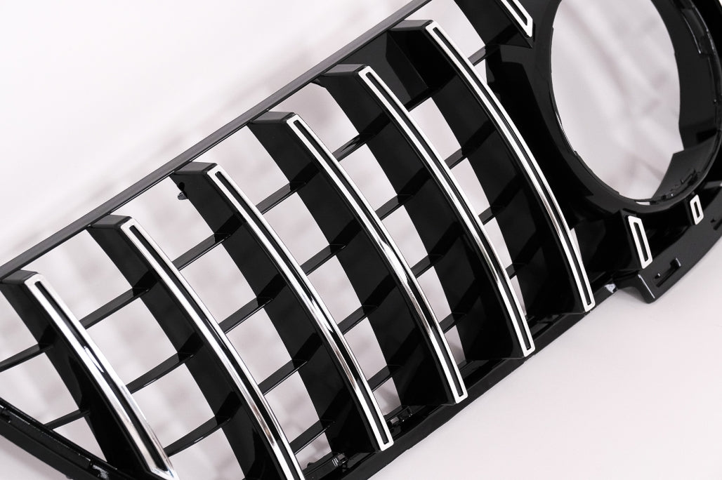 Front Grille GT-R Panamericana Black Chrome for Mercedes ML-Class W166 (2012–2014)