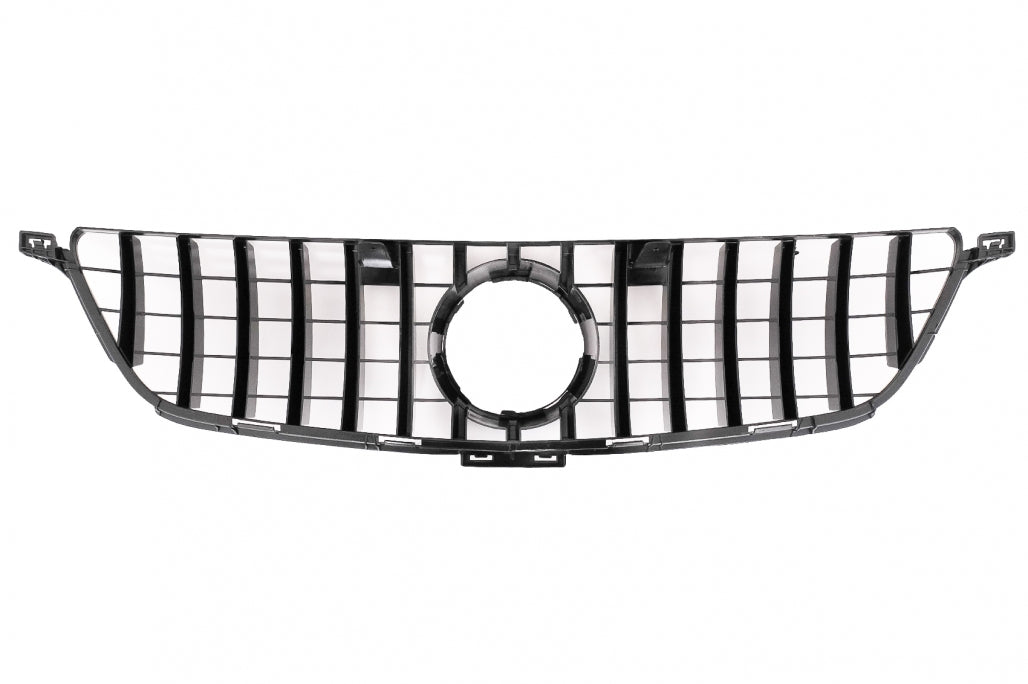 Front Grille GT-R Panamericana Black Chrome for Mercedes ML-Class W166 (2012–2014)