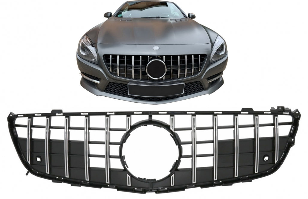Front Grille GT-R Panamericana Black Chrome for Mercedes SL-Class R231 (2012–2016)